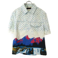 LOUIS VUITTON ルイヴィトン 22AW ランドスケープショートスリーブデニムシャツ NW3 HNS18W 1AA5C2 ミックス XXL
