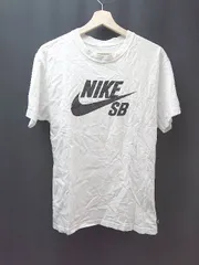◇ NIKE クルーネック フロントプリント ブランドロゴ カジュアル 半袖 Tシャツ サイズS ホワイト レディース メンズ E 【1308290068786】