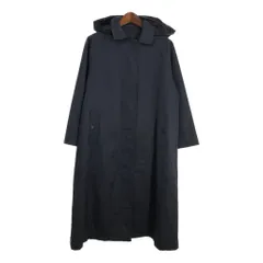 80年代 イングランド製 Burberrys バーバリーズ ステンカラーコート ネイビー(レディース 12)中古 古着 U1424