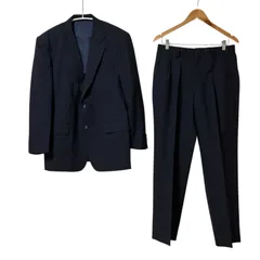 Z1534 高島屋 スーツ 上下セット 紺色 ウール混 メンズM相当 サイズ