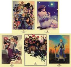 [중고] 포스터 전 5종 세트 프리미엄 아트 포스터 [이치반 복권 프리미엄 TYPE-MOON ~10주년 기념~] E상