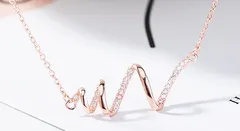 【新品未使用】＼ おすすめ ／ 韓国スタイル ハートビートネックレス S925