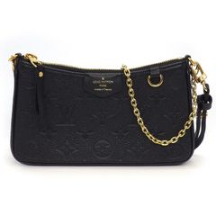 ルイ・ヴィトン Louis Vuitton ハンドバッグ ショルダーバッグ イージーポーチ M80349 ノワール モノグラム アンプラント ゴールド金具 【中古】