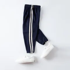 ☆ ネイビー ☆ 110cm ☆ パンツ 長ズボン キッズ lypa221 キッズ スウェットパンツ 裏起毛パンツ ズボン ずぼん ラインパンツ サイドライン 長ズボン ロングパンツ あったかパンツ ボトムス ジュニア おしゃれ シンプル 可愛い かわいい