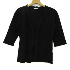 アーヴェーヴェースタンダード オープンカーディガン トップス 五分袖 羽織り 未使用品 レディース 38サイズ 黒 a.v.v standard