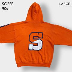 SOFFE 90s カレッジ ワンポイント バックプリント パーカー スウェット