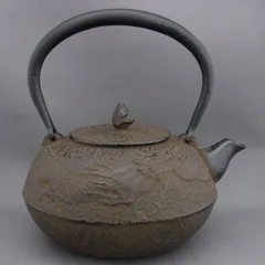 南部　盛栄堂　鉄瓶 2000年製龍 Amazon | 南部鉄器 盛栄堂 龍鉄瓶 西暦2000年刻印 記念 | ノー