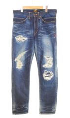 ダブルタップス WTAPS BLUES VERY SKINNY TRASH スキニーデニムクラッシュ スリム  152GWDT-PTM04 デニム ブルー Mサイズ 103MB-409