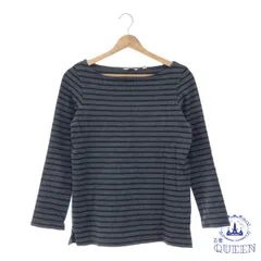 ☆美品☆ UNIQLO ユニクロ トップス ニット ボーダー ボートネック 長袖 レディース ブラック M 901-13749 送料無料 古着