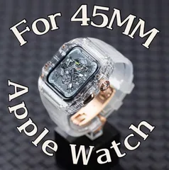 45㎜高級AppleWatch アップルウォッチバンド ラバーベルトカバー  ケース　バンド　キラキラ　メタル71