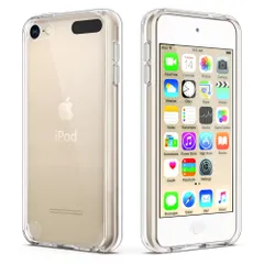 ULAK iPod Touch 7/6/5用ケース クリア クリア クリア スリム ハイブリッド TPU バンパー/傷防止 ハード PC 背面 コーナー衝撃吸収ケース iTouch 第5 6 7世代用 クリア [クリア]
