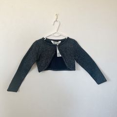 新品未使用 タグ付き ラメ ネイビー H&M エイチアンドエム 100cm 105cm 女の子 かわいい カーディガン ボレロ