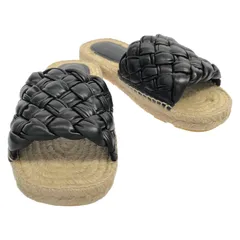 ボッテガヴェネタ BOTTEGA VENETA サンダル 775339V3VL0100036 ブラック レザー サンダル レディース 新品のサムネイル