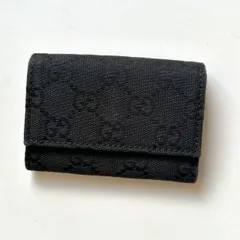 グッチ　GUCCI コインケース　カードケース　GGキャンバス　ブラック