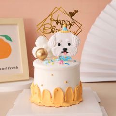 ★OUTLET【閉店セール全品半額】ドッグデコレーション　ケーキトッパー　誕生日　トイプードル　マルチーズ　犬グッズ