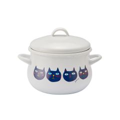 ☆ ミミココモモ ☆ Plune ホーロー両手鍋 16cm ホーロー 両手鍋 16cm ホーロー鍋 調理鍋 調理なべ ホーローなべ ほうろう ホーロー製 蓋付き フタ付き 鍋 なべ ナベ plune プルーン 料理 調理器具 かわいい キッチン