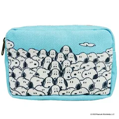  スヌーピー ポーチ スクエアポーチ コスメポーチ 小物入れ PEANUTS メニ― 