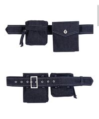 【RUNNING HIGH】Non-fade denim belt pouch [dark blue]