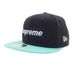 Supreme シュプリーム 22SS × New Era 2-Tone Box Logo ニューエラ ツートーン ボックスロゴ キャップ ネイビー 水色系 ネイビー系 ライトブルー系 7.375【中古】