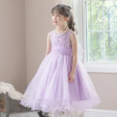 【ライラック】チュールベルトドレス TAK キッズ キャサリンコテージ