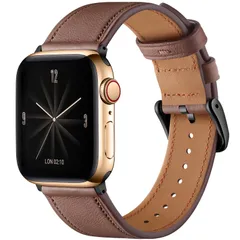 [Maledan] アップルウォッチ用 バンド 革 レディース 交換ベルト レザー 細身 イタリアン本革 蒸れない 38mm 40mm 41mm 42mm 44mm 45mm Series 9/8/7/6/5/4/3/2/1/SEに対応 落ち着いた 柔らか…