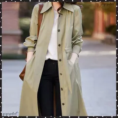 トレンチコート 韓国 薄手ライトアウターレディース スプリングコート 通勤通学 ロングコート お洒落羽織もの 春秋 オフィスカジュアル ロングカーディガン 軽い体型カバー 羽織り ウエストマーク春服 着やせアウター通勤