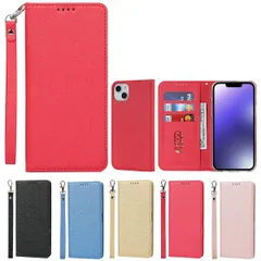【人気商品】便利 スタンド機能 カードポケット 携帯カバー 内蔵マグネット レッド PU皮革 明るい色 財布型ストラップ付き 手帳 14 14 14 iPhone iPhone case iPhone14 ケース ケース 手帳型 アイフォン Eastwave