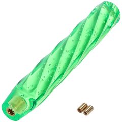 新品 [FUPUTWO] シフトノブ クリスタル 汎用 八角 バブル ツイスト キラキラ 透明 カスタム (30cm グリーン)のサムネイル