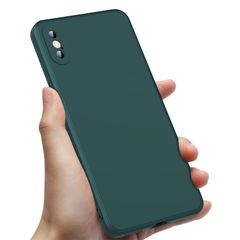【新着商品】耐衝撃 薄型 スリム シリコン ケース 6.5インチ 対応 カバー Max TPU カメラ保護 ワイヤレス充電 Xs ケース ストラップホール 指紋 iPhone 防止 スマホケース 軍緑0200A-xsmax-04