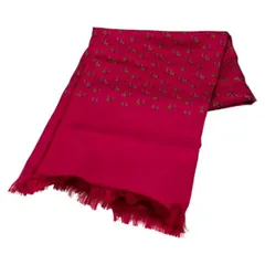 中古 美品 エルメス スカーフ ストール 総柄 マルジェラ期 シルク Aランク ワインレッド ボルドー マルチカラー レディース HERMES 【送料無料】【西神店】