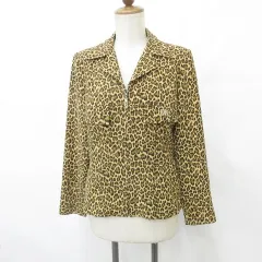 イタリヤ 伊太利屋 ジャケット ジップアップ ヒョウ柄 ブラウン 茶 9