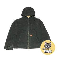 ディッキーズ 古着 ダックジャケット 裏地ボア ブラック L