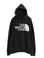 【お得なクーポン配布中!】 ノースフェイス プリント スウェット フード パーカー メンズ XL アウトドア トレーナー プルオーバー 裏起毛 ブラック ヘビーウェイト 黒