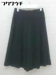 ◇ nano universe ナノ ユニバース ウエストゴム プリーツ ワイド パンツ サイズF ブラック レディース 【中古】 【1002802430268】