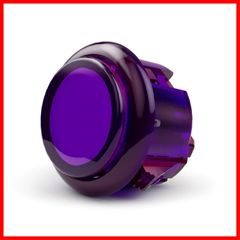 【正規品】Qanba Gravity KS アケコン ボタン 1個 静音 高耐久 クァンバ グラビティ KS (D Project(30mm×1個) 3-クリア紫 (Clear purple))