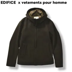 エディフィス EDIFICE ヴェトモン プール オム vetements pour homme  フード付き ウールコート M オリーブグリーン メンズ