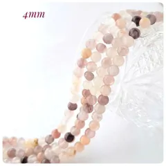 ∴天然石ビーズ∵天然色ニュアンスカラークォーツ 4mm 30個