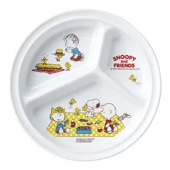 【新品・7営業日以内発送】RSN3601 メラミンお子様食器 スヌーピー 丸ランチ皿【沖縄離島販売不可】