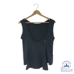 ☆極美品☆ adidas アディダス トップス タンクトップ カット入り ワンポイント ノースリーブ レディース ブラック S 901-2726 送料無料 古着