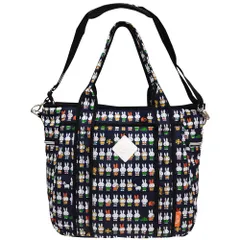 ☆ ミッフィー/ブラック ☆ キャラクター マザートート マザーズバッグ トート 2way ショルダーバッグ トートバッグ レディース 大人 かわいい おしゃれ キャラクター 大容量 マチ広 底マチ ポケット いっぱい 多機能 便利 使いやすい