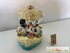 招き猫 七福神 置物/ 七福猫宝船 /贈り物 プレゼント 敬老の日　新築祝い 引き出物 母の日 父の日