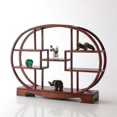 円形木製オープンシェルフ 引き出し付き - メルカリ