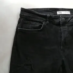 ZARA　ザラ　 デニムジーンズ　ダメージ加工　ウエスト８１ｃｍ