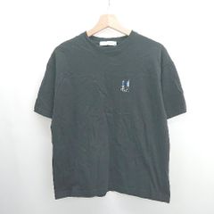 ◇ ⊂ Lazar ラザル ワンポイント刺繍 半袖 Tシャツ サイズM ブラック系 メンズ E  【1506130011460】