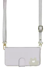 iPhone 16 Pro ケース 手帳型 アイフォン16プロ スマホケース スマホショルダー レザー ストラップ クマ テディベア  かわいい 調節可能 130cm  カラー03