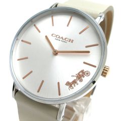 コーチ ペリー シルバーラウンド レディース CA.120.7.14.1594 時計 COACH クォーツ 箱 婦人 稼動品