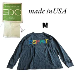 USA製エスプリESPRIT DE CORP古着プリントロンＴシャツMブラックのサムネイル