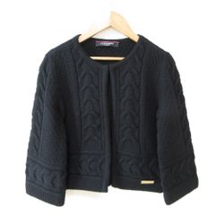 美品★FOXEY/フォクシーラッフル ピーターパンニット カットソー 半袖38 FOXEY - 美品 FOXEY フォクシー ラッフル ピーターパン 半袖