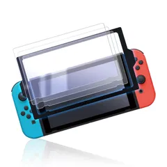 【 限定】アローン Switch用 ブルーライトカット ガラスフィルム[3枚セット] ガイドフレーム付き 簡単に貼れる ブルーライト 80%カット ALGA-NSBG3S