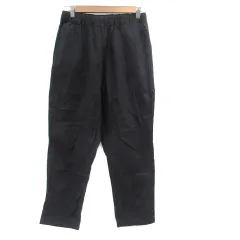 サマンサモスモス SM2 テーパードパンツ 七分丈 イージー 麻 リネン混 F チャコールグレー /HO20